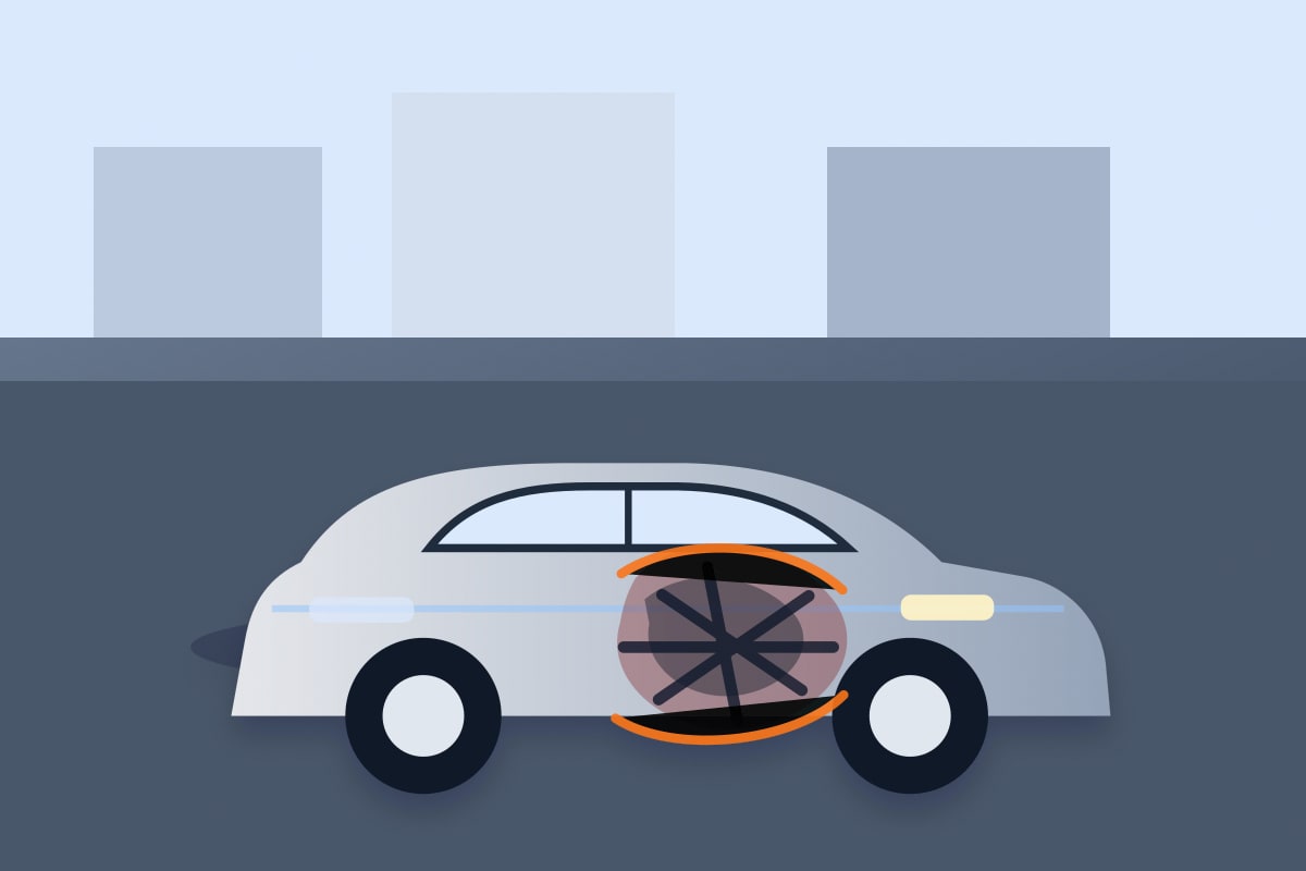 Vehicle with a clear dent on the passenger door — should fail.